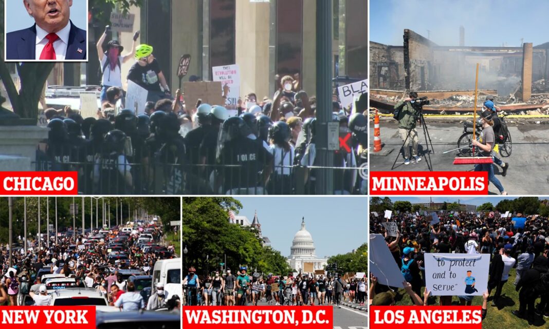 Protests turn violent in Chicago as George Floyd demonstrations erupt across the nation