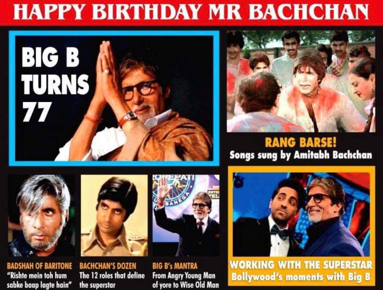 Wishing you a very happy birthday Bachchan saab.