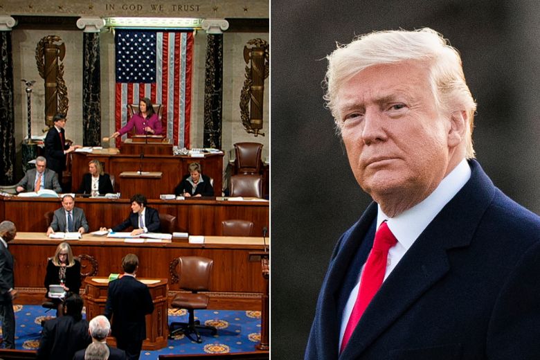 President Donald Trump impeached by US House